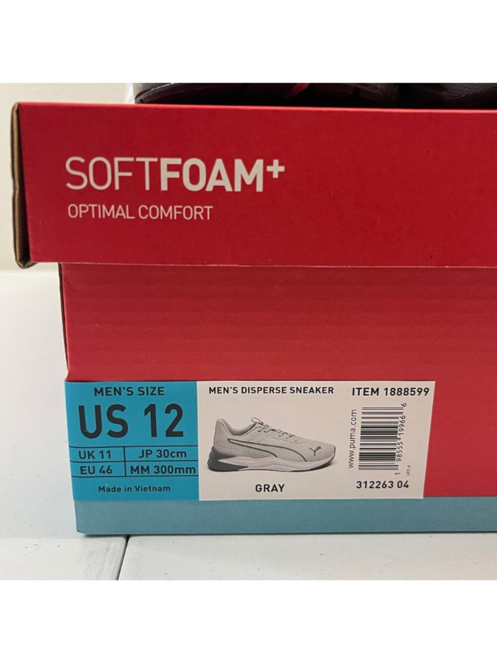 PUMA Men’s Disperse Sneakers Gray SoftFoam+ Training Shoes Size 12 - Picture 10 of 12